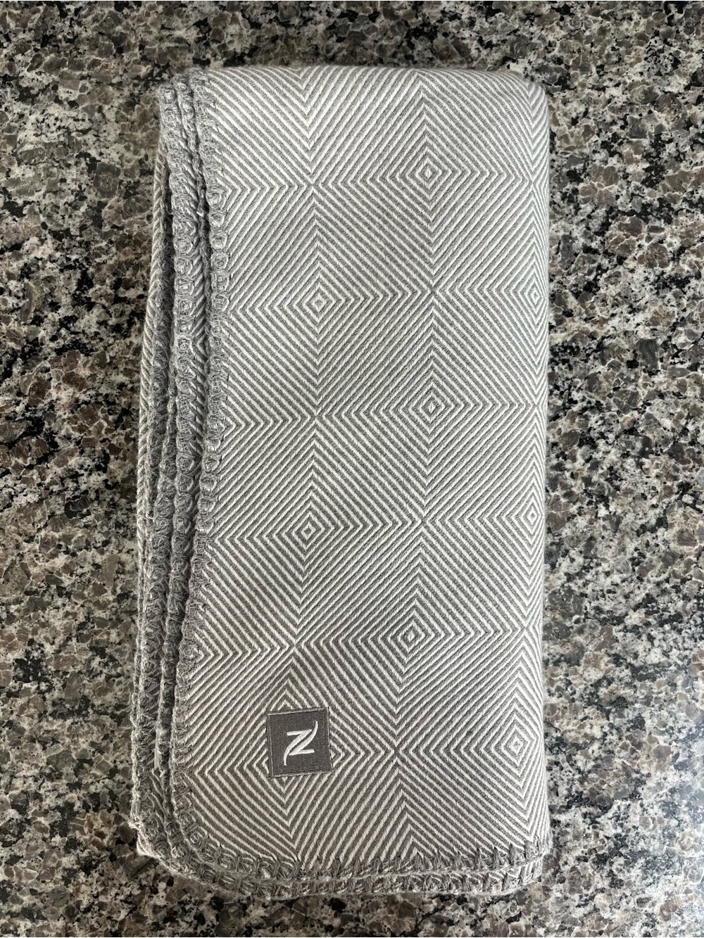 Nespresso Gray Geometric Blanket 🩶 59x59 Inches (New)